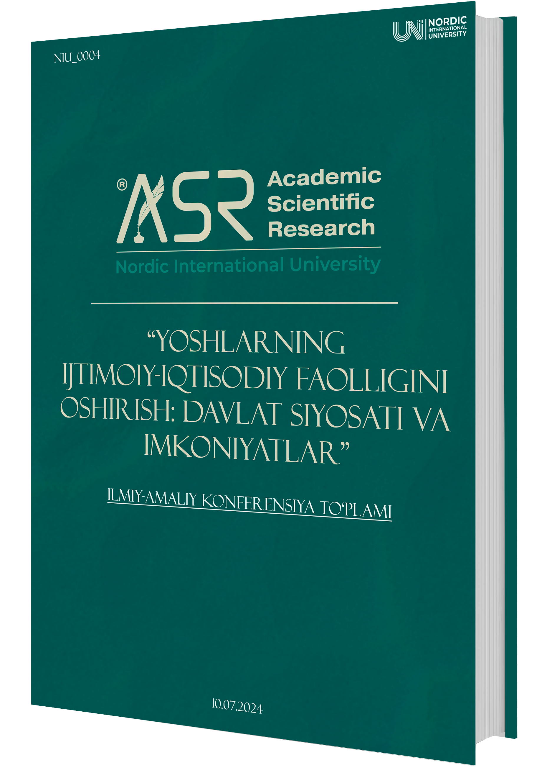 					Показать Том 4 № 0004 (2024): "YOSHLARNING IJTIMOIY-IQTISODIY FAOLLIGINI OSHIRISH: DAVLAT SIYOSATI VA IMKONIYATLAR" ilmiy-amaliy konferensiyasi to‘plami
				